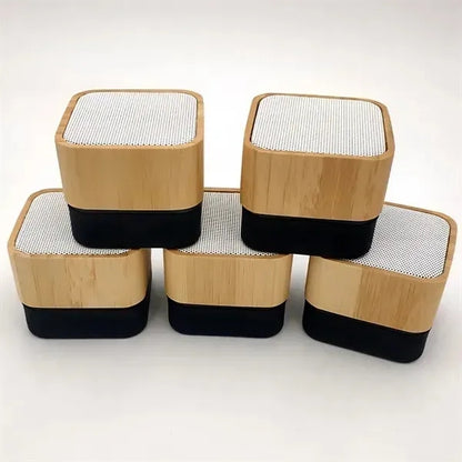 RGB Light Bamboo Wireless Speaker with TF Slot