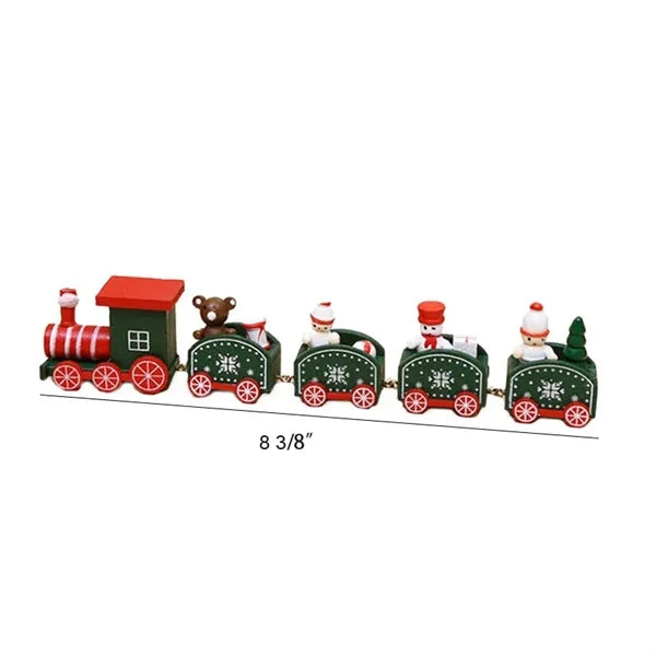 Wooden Train Set Xmas Table Decor