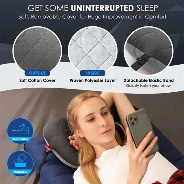 Camping Pillow with Removable Cover
