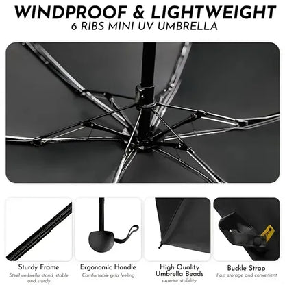 Compact Pocket Mini Umbrella for Purse With Case