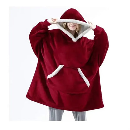 Lined Microfiber Fleece Wearable Blanket