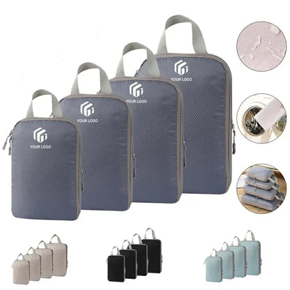 Travel accessories luggage organizer 4 set packing cubes
