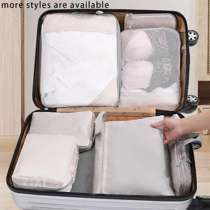 Travel accessories luggage organizer 4 set packing cubes