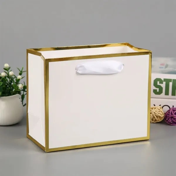 Party Favor Gold Frame Gift Bags with Handles