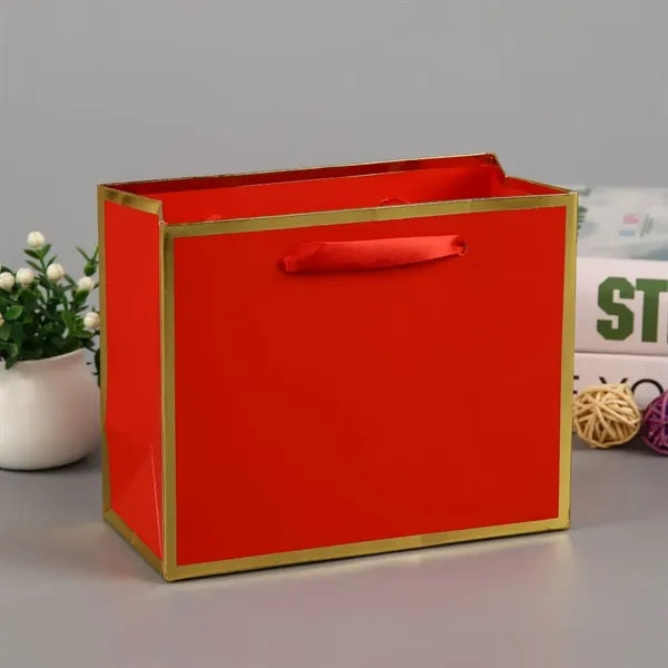 Party Favor Gold Frame Gift Bags with Handles