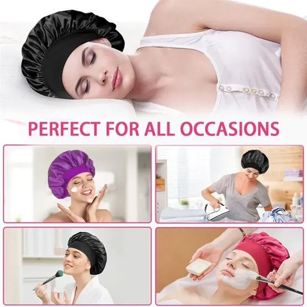 Sleep Bonnet with Wide Band for Women