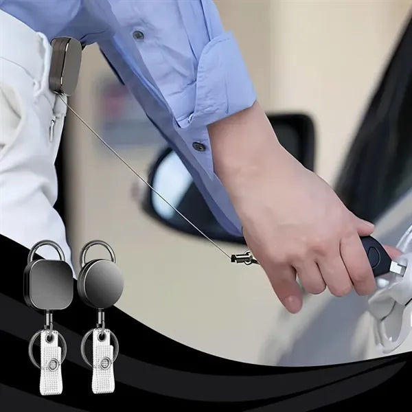 Metal Retractable Badge Reel Keychain