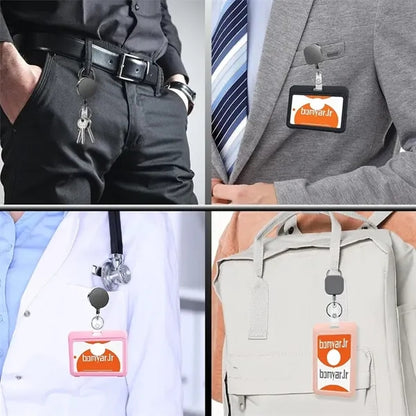 Metal Retractable Badge Reel Keychain