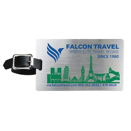 Kingcobra Brushed Aluminum Kwik Seal Backing Luggage Bag Tag