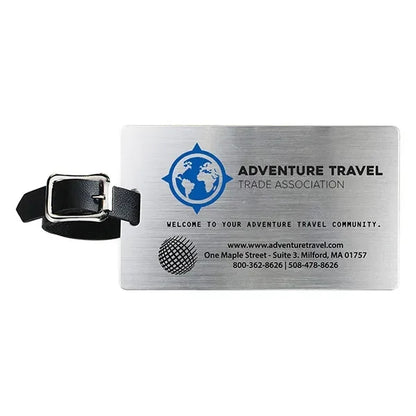 Kingcobra Brushed Aluminum Kwik Seal Backing Luggage Bag Tag