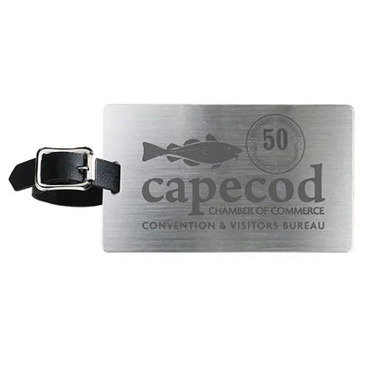 Mustang Brushed Aluminum Slip-In Pocket Luggage Tag
