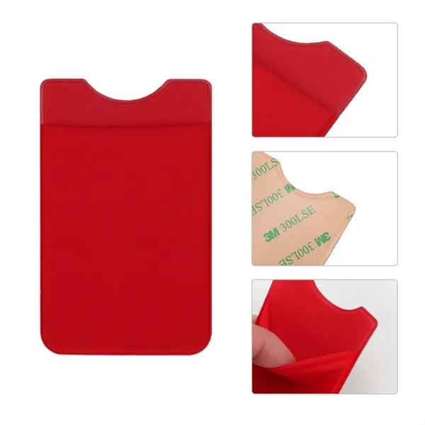 Adhesive Cell Phone Wallet Card Holder Various Colors