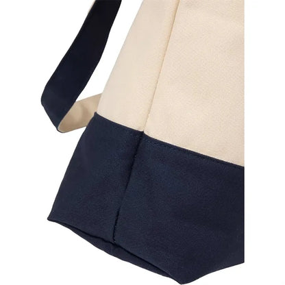 Color Accent Zippered Cotton Tote