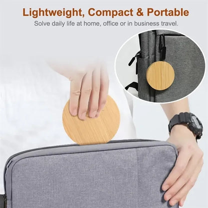 Round Bamboo Multi USB Charging Adapter Cable Kit