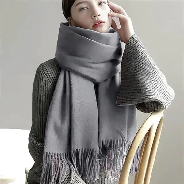 Soft Cashmere Feel Pashmina Wrap Scarf for Autumn Winter