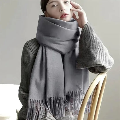 Soft Cashmere Feel Pashmina Wrap Scarf for Autumn Winter