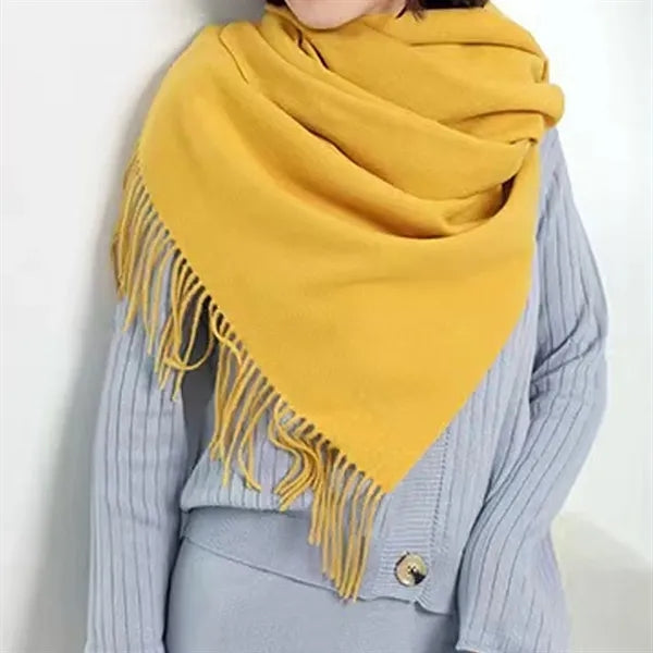 Soft Cashmere Feel Pashmina Wrap Scarf for Autumn Winter