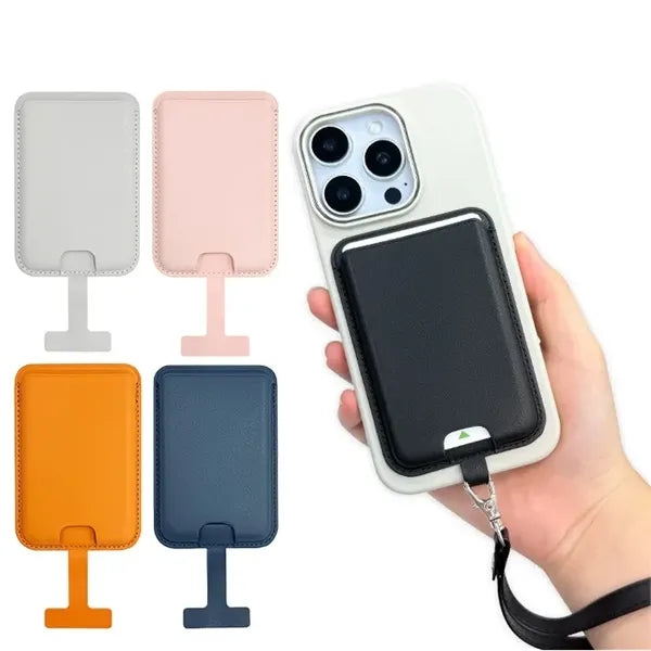 Magnetic Anti-Loss PU Leather Card Holder