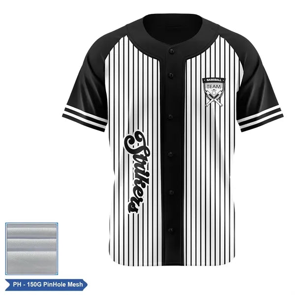 Men's & Kids Sublimation Pinhole Full-Button Baseball Jersey