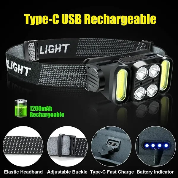 Super Bright Motion Sensor Head Lamp Flashlight