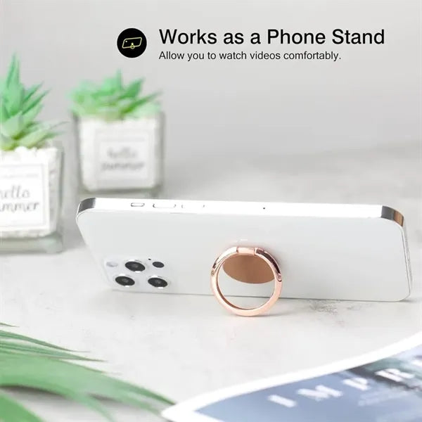 Magnet ring cell phone holder