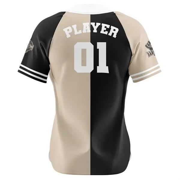 Women's Sublimation Pinhole Mesh Full-Button Baseball Jersey