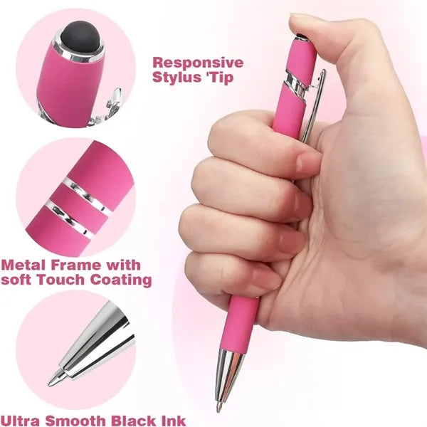 2-in-1 Stylus Retractable Ballpoint Pen