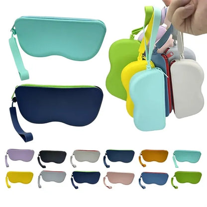 Smooth Silicone Eyeglass Case with Wristlet