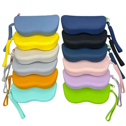 Smooth Silicone Eyeglass Case with Wristlet