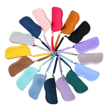 Smooth Silicone Eyeglass Case with Wristlet