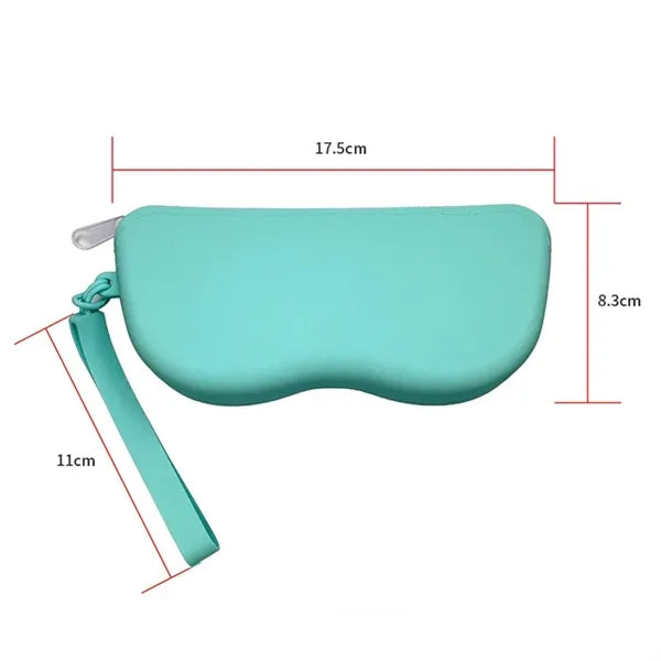 Smooth Silicone Eyeglass Case with Wristlet