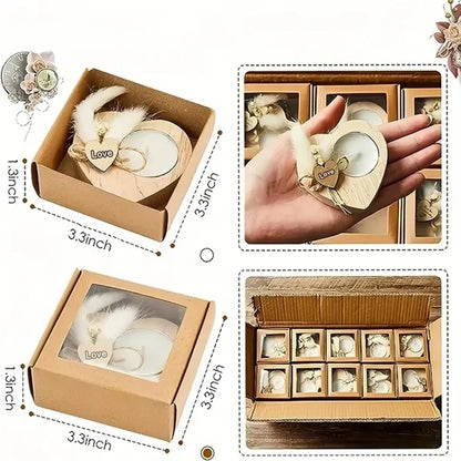 Handmade Heart-Shaped Wooden Candle Holder