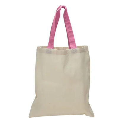 Value 6 oz Cotton Canvas Tote Bag - Contrasting Handle -