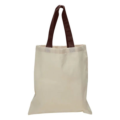 Value 6 oz Cotton Canvas Tote Bag - Contrasting Handle -