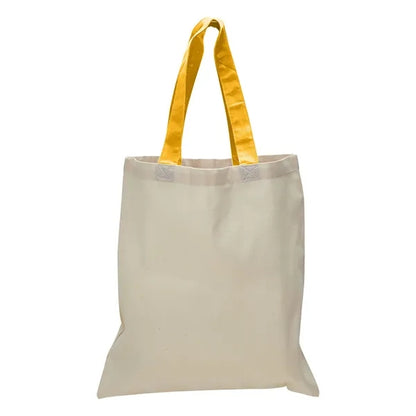 Value 6 oz Cotton Canvas Tote Bag - Contrasting Handle -