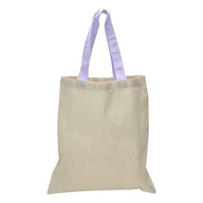 Value 6 oz Cotton Canvas Tote Bag - Contrasting Handle -