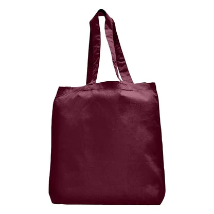 7 oz Cotton Canvas Tote Bag - 10"x14" w/ - 5"G - 20"Handle