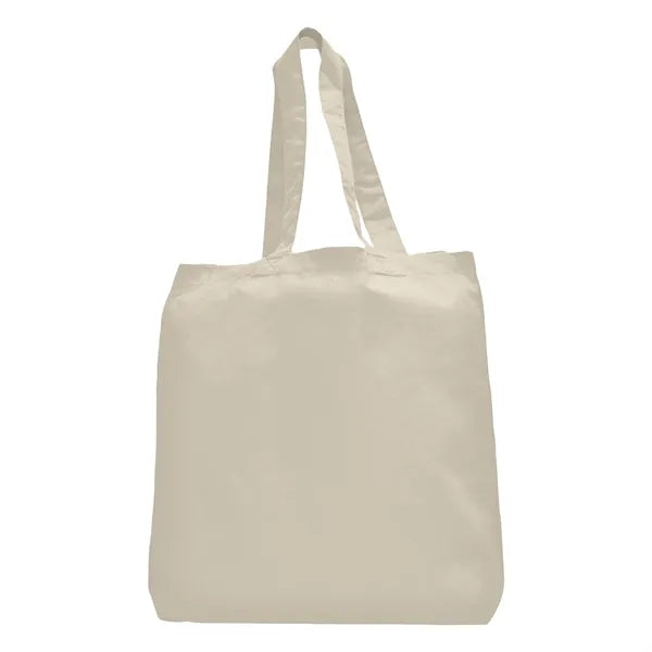 7 oz Cotton Canvas Tote Bag - 10"x14" w/ - 5"G - 20"Handle