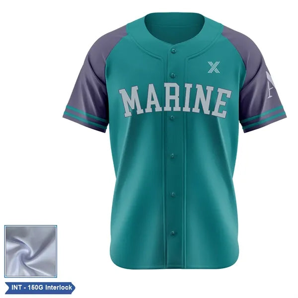 Men's & Kids' Sublimation 150G Full-Button Baseball Jersey