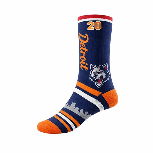 Basketball Socks W/Cushion Jacquard Weave 144-Needle Calf