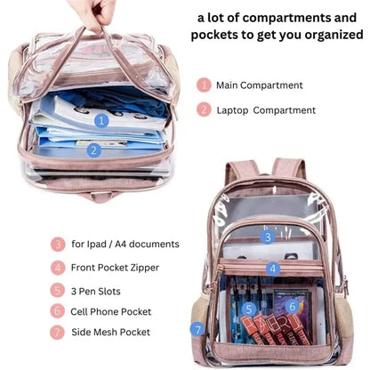 Heavy Duty Transparent Bookbag