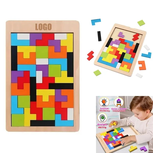 Wooden Blocks Puzzle Brain Teasers Toy
