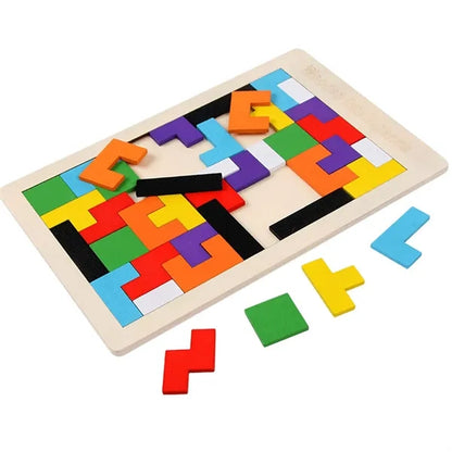 Wooden Blocks Puzzle Brain Teasers Toy