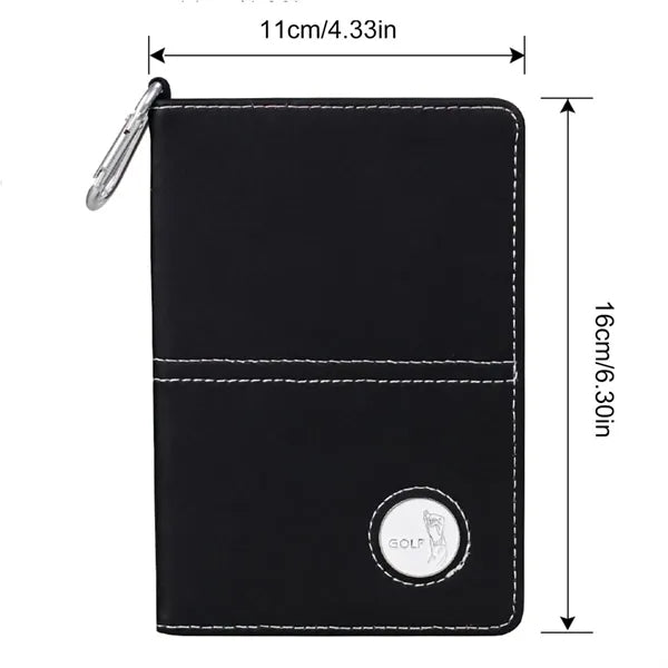 PU Golf Scorecard Holder Yardage Book with Pencil Marker