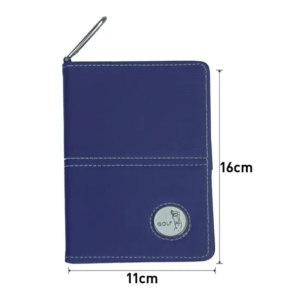 PU Golf Scorecard Holder Yardage Book with Pencil Marker