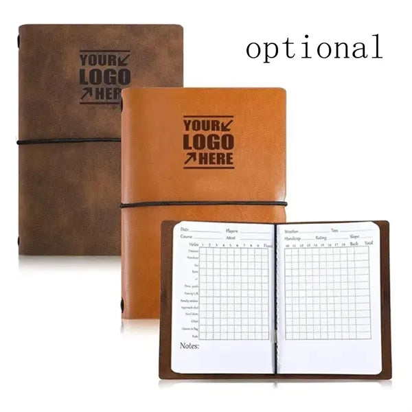 PU Golf Scorecard Holder Yardage Book with Pencil Marker