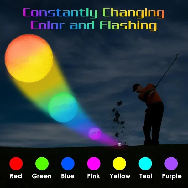 LED Light up Golf Balls Colors Changing Glow in The Dark