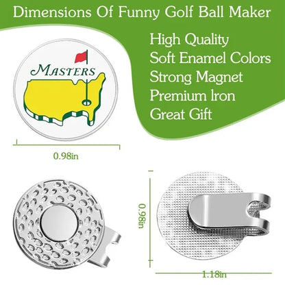 Golf Ball Markers with Hat Clips Premium Gifts Customize