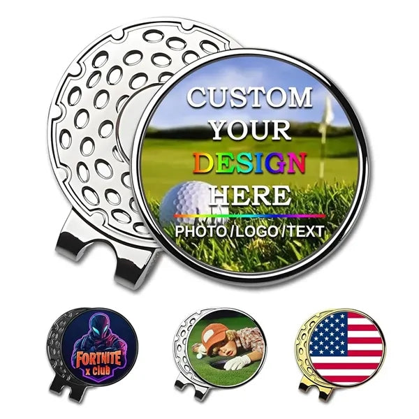 Golf Ball Markers with Hat Clips Premium Gifts Customize
