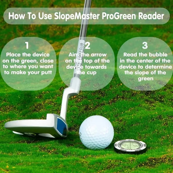 Golf Green Reader with Ball Marker Putting Training Gift